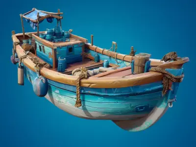 Stylized Boats  3D model
