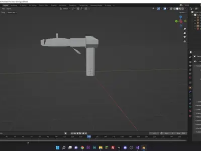 simple Pistol Free 3D model