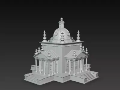 Classical Temple Neoclassical Building STL Model 3D print model