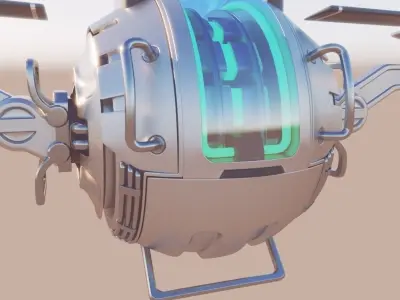  Futuristic Cargo Drone realistic 3d model vray 3D model