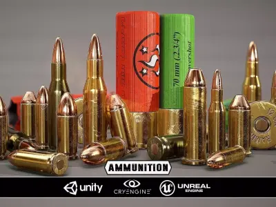 Ammunition - Model and Textures Low-poly 3D model