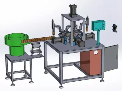 Automatic Shell Punching Machine with Pick and Place System 3D model