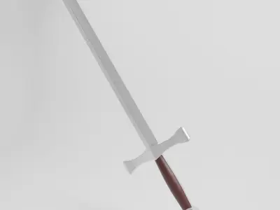 Sword Low-poly 3D model 18