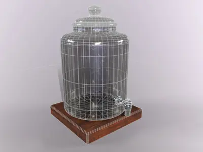 Drink Dispenser - Water Dispenser - Liquid Dispenser Low-poly 3D model