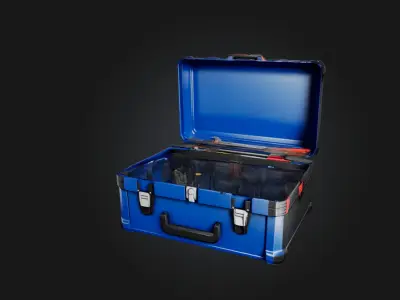 Realistic Toolbox Low-poly 3D model