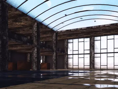 ABANDONED BUILDING Low-poly 3D model purchase