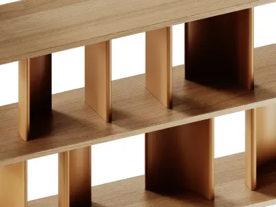 Morica Design Parentesi Bookcase Double sided 3D model