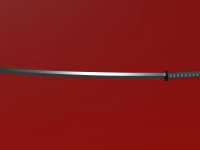 Samurai Katana Japanese sword Free low-poly 3D model