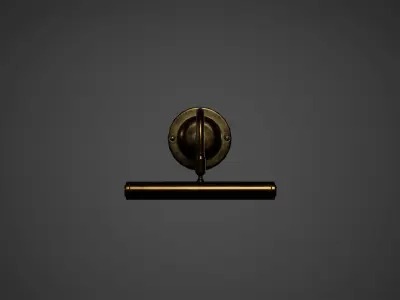 Vintage Painting Wall Light Low Poly Game Ready Low-poly 3D model