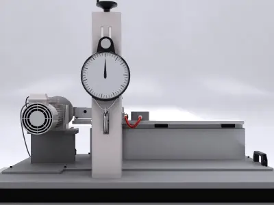 Tribometer table with machine 3D model