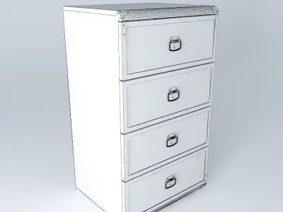Indiana red pine dresser 3D model