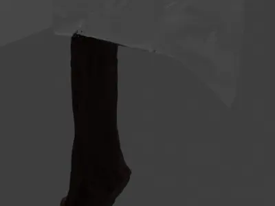 two-handed ax PBR low-poly game ready  Low-poly 3D model