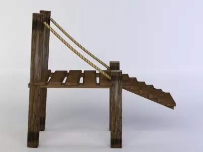 Bridge part Low-poly 3D model Low-poly