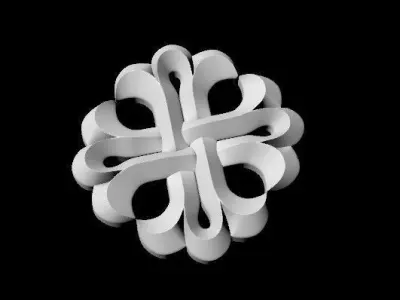 Central decor ornament for furniture Free 3D model 21
