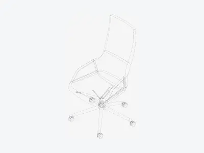 Chair - Conference - Worksmart - 5 Star Castors Low-poly 3D model buy