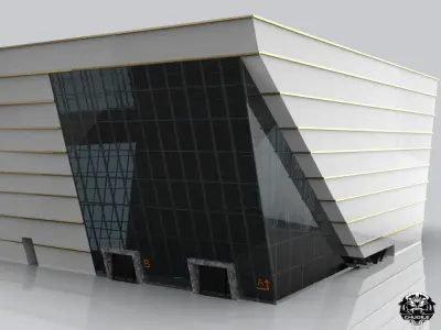 Modern Building Low-poly 3D model buy