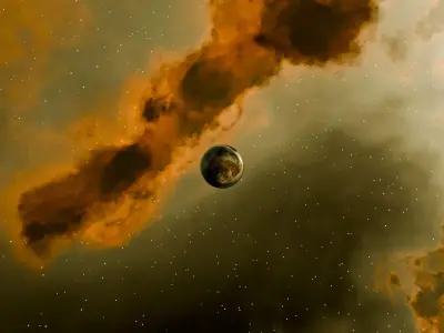 The Saffron Rift Nebula HDRI 16k Seamless 3D model