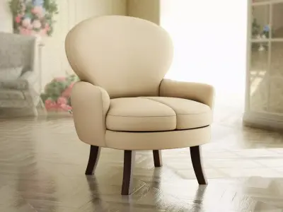 Furniture Accent Chairs Bohemian 002 Low-poly 3D model