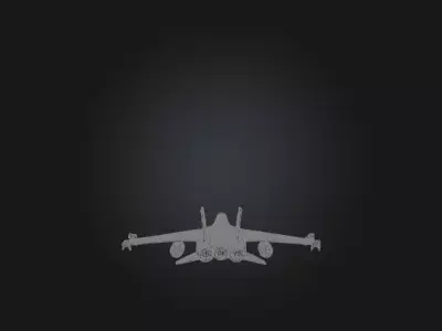 Futuristic Sci-Fi Jet Fighter 3D Model  Low-poly 3D model