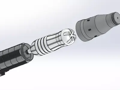 Saturn Water Rocket Free 3D print model