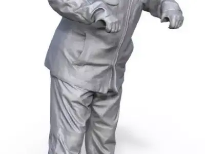 Figure Uwe for fishing boat ship model Typ D 3D print model