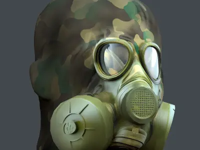 Helmet 3d model military combat Military Low-poly Low-poly 3D model 21