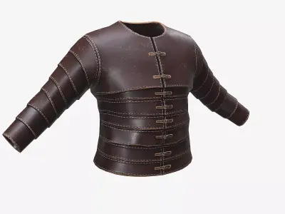 Ancient Armor LeatherArmor 3D Model Game Ready PBR Low Poly Low-poly 3D model