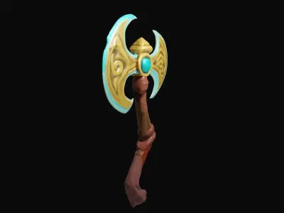 3D Axe Model Stylized  Low-poly 3D model