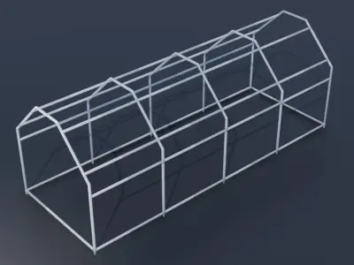 Plastic Water Pipes kitbash Low-poly 3D model