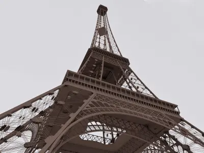 Highly Detailed Eiffel Tower  3D model