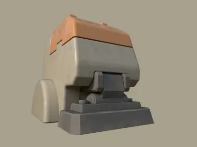 Simple Cleaner Robot Low-poly 3D model