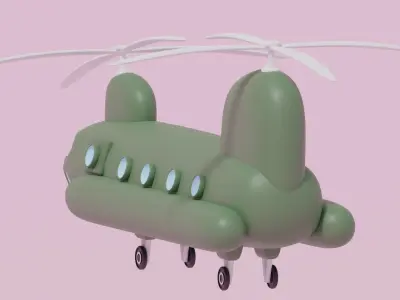 US Army Transport Helicopter CH-47 Chinook 3D model