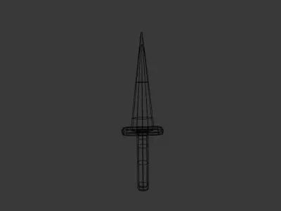 Low Poly Knife 6 sword Free low-poly 3D model