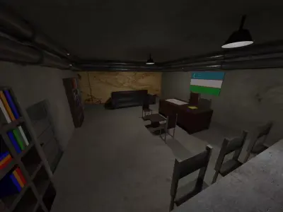 Military Bunker - Uzbekistan Low-poly 3D model