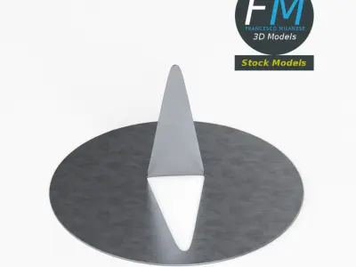 Flat head pushpin 3D model