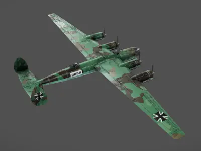 ME-264 Airplane Low-poly 3D model