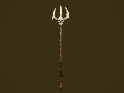 Trident - Game Ready Weapon Low-poly 3D model