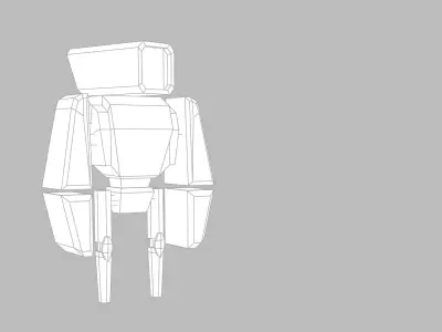 Kevin the robot Low-poly 3D model