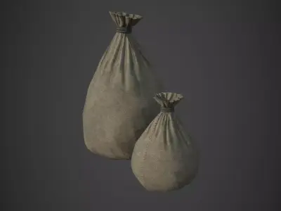 Sacks Low-poly 3D model