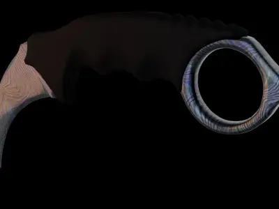 CSGO style Karambit knife Printable Low-poly 3D model
