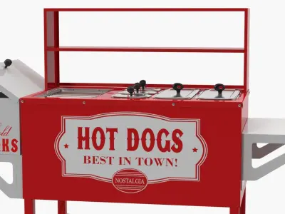 Hotdog and Icecream Street Vending Equipment 3D model