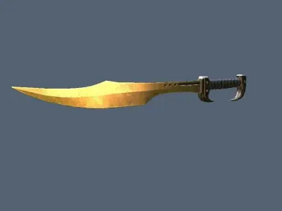 Sabre Sword Low-poly 3D model