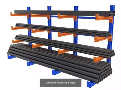 Cantilever Racking System collection  3D Model Pack