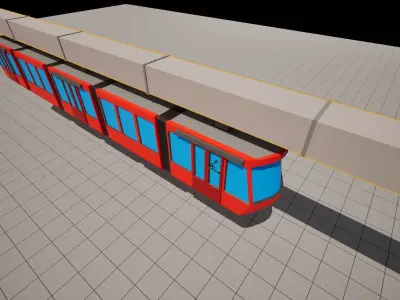 Elevated Monorail Free 3D model