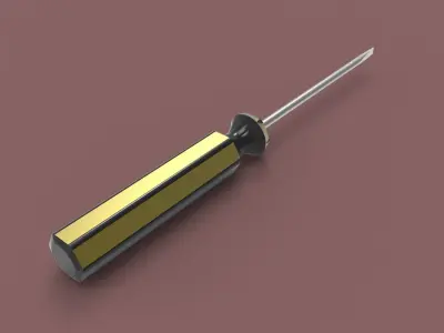Slotted Screw Driver 3D model