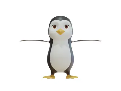 Cartoon Penguin 3D Model 3D model