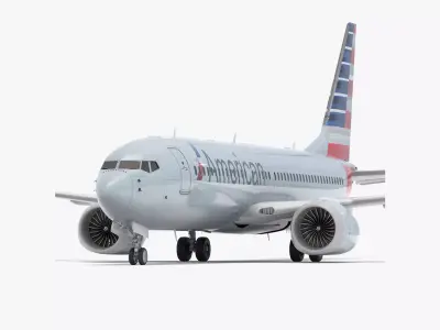 Boeing 737-800 MAX American Airlines 3D model