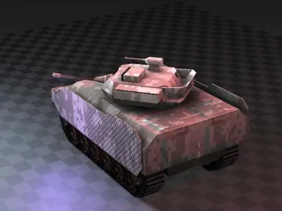 Low Poly Tank T2 Free low-poly 3D model
