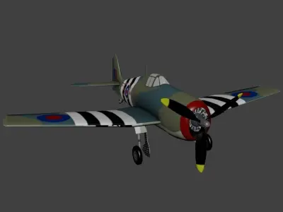 Grumman F6F Hellcat Low-poly 3D model buy