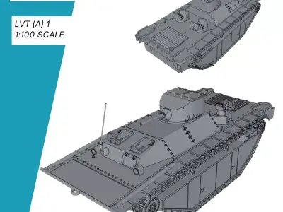 LVT1A Landing Vehicle Tracked  3D print model